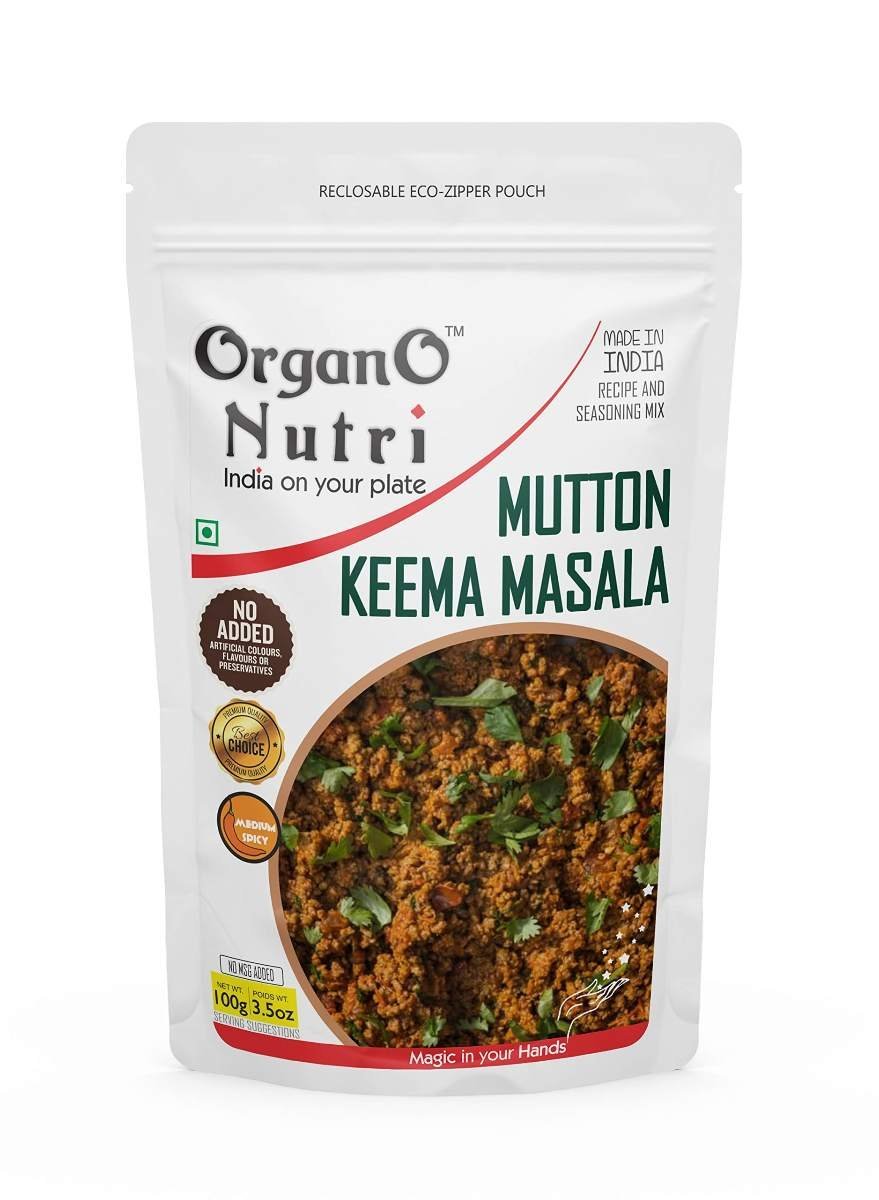 uk71B4j9PsyiL-1.jpg OrganoNutri Mutton Keema Masala | 100g | Reclosable Eco-Zipper Pouch - Fast UK Delivery - Image 1