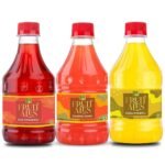 Dhampure Speciality Kids Mocktail Syrup - Rose Strawberry, Tangerine Orange & Kerala Pineapple For House Parties - 900Ml (3 X 300Ml) | Makes 12-15 Drinks Per Bottle - Fast UK Delivery
