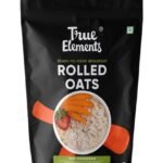 True Elements Rolled Oats 500g - Rolled Oats for Weight Management | Nutritious Breakfast | Gluten free Oats Combo | High Fibre Breakfast | 100% Wholegrain - Fast UK Delivery
