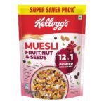 Kellogg's Muesli Fruit Nut & Seeds 750G | 12-In-1 Power Breakfast | India'S No. 1 Muesli | Multigrain Breakfast Cereal - Fast UK Delivery