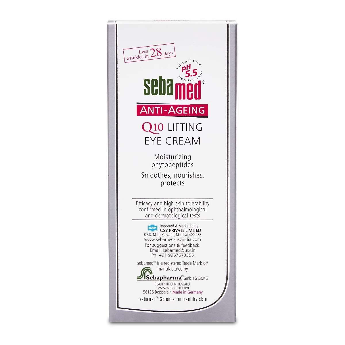 uk71C7YnXkbLL-1-1.jpg Sebamed Anti-Ageing Q10 Lifting Eye Cream | Proven reduction of wrinkles in 28 days |pH 5.5 | Moisturizing complex with Co Q10, Vit E | Ideal for crow's feet, puffy eyes | Ophthalmologically & Dermatologically tested | Parabens Free | 15 ml - Fast UK Delivery - Image 1