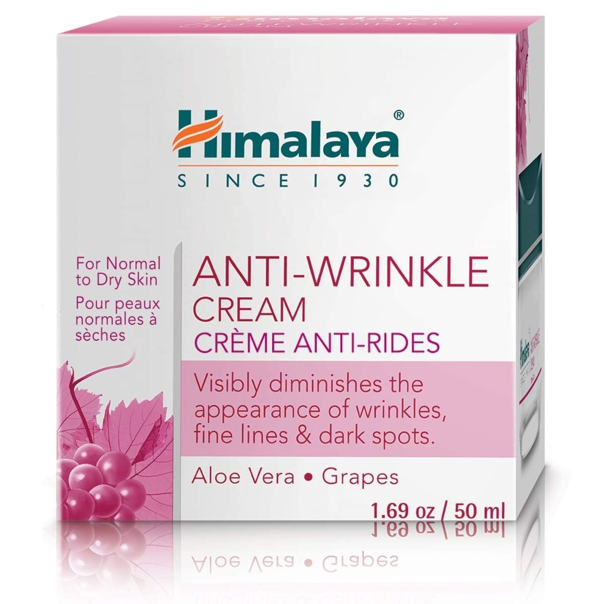 uk71CVkoMLKYL-1-1.jpg Himalaya Anti-Wrinkle Cream For Men/Women With Aloevera & Grapes | Reduce Wrinkles, Fine Lines & Age Spots | Clinically Tested Aha-Rich Formula | No Alcohol-No Parabens | For Normal To Dry Skin| 50G - Fast UK Delivery - Image 1