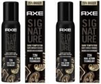 Axe Signature Dark Temptation No Gas Deodorant Bodyspray For Men, 154ml (Pack of 2) - Fast UK Delivery