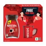 NESCAFE Classic Instant Coffee Powder | Great start to your morning | 100% Pure Coffee | Free Red Mug | 180g Jar (Weight may vary upwards) - Fast UK Delivery