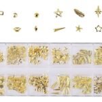 HUDA GIRL 3D Small Leaves Plated Trendsetter Metal Nail Art Alloy of 3D Nail Studs (Gold)(N-23) - Fast UK Delivery