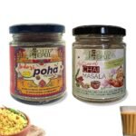 ROOTED PEEPUL Chai Poha Combo: Indori Poha Masala & Artisanal Chai Masala - Fast UK Delivery