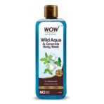 WOW Skin Science Wild Aqua & Ceramide Body Wash | For Cool & Refreshing Skin | Tones & Softens Skin | Deeply Cleanses Skin | Bracing Fragrance | Powered by Cerabloom | Infused with Menthol | 275ml - Fast UK Delivery