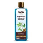 WOW Skin Science Wild Aqua & Ceramide Body Wash | For Cool & Refreshing Skin | Tones & Softens Skin | Deeply Cleanses Skin | Bracing Fragrance | Powered by Cerabloom | Infused with Menthol | 275ml - Fast UK Delivery