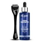 Beardo Hair Growth Vitalizer Serum 60 milligrams & Dermaroller For Men 0.5 mm| Biotin| Redensyl For Stem Cell Activation| Caffeine Product For DHT Blocking | Non-Sticky, Non-Oily & Non-Greasy - Fast UK Delivery