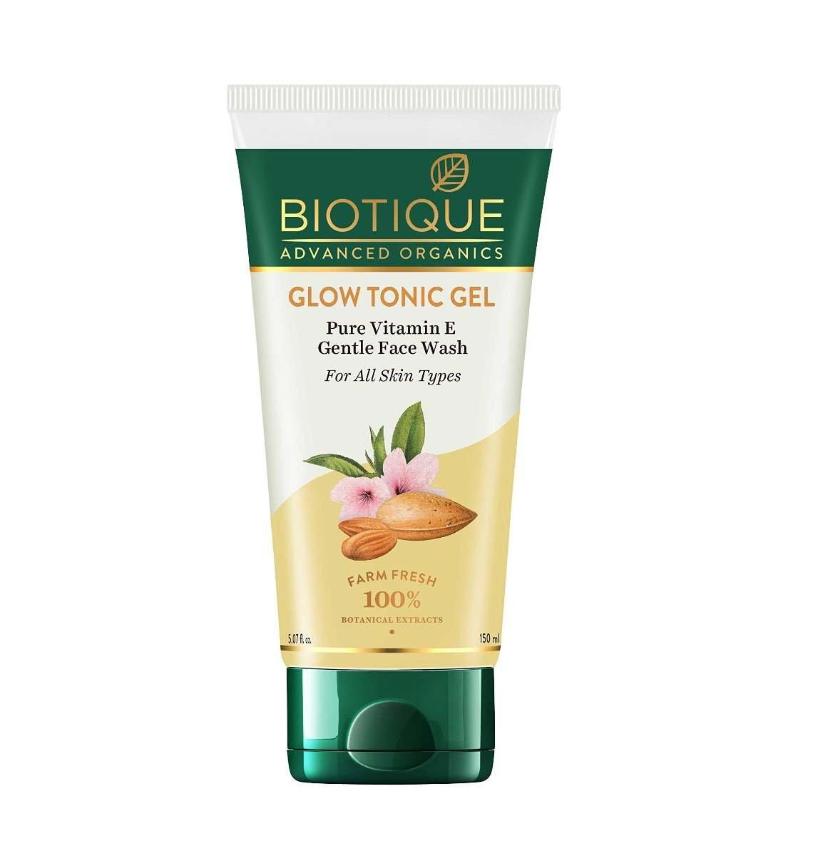 uk71DrBgMqj7L-1-1.jpg Biotique Advanced Organics Glow Tonic Gel Pure Vitamin E Gentle Face Wash 150Ml - Fast UK Delivery - Image 1
