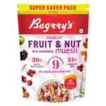 Bagrry's Crunchy Muesli With 30% Fruit & Nut Cranberries 750G| 16 Fruits, Nuts & Berries Muesli| Real & Freeze-Dried Fruits, No Candy| 38% Fibre Rich Oats, No Cornflakes - Fast UK Delivery