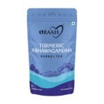 Oraah Turmeric Ashwagandha Green Tea for Immunity Boosting & Improved Memory, Made with 100% Whole Leaf, Natural Ashwagandha & Turmeric - 100gms - Fast UK Delivery