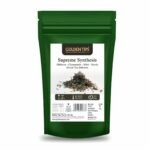 Golden Tips Loose Leaves Mint Green Tea Supreme Synthesis Hibiscus Stevia (100 Gram,50 cups) - Fast UK Delivery