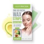 Hilary Rhoda Women One Go Facial Wax Strips|Ready-To-Use Facial Wax Strips|Face, Cheek, Upper Lip & Chin Facial Wax|With 2 Finish Wipes|20 Strips (Avocado Oil),Pack Of 1,1 Count - Fast UK Delivery