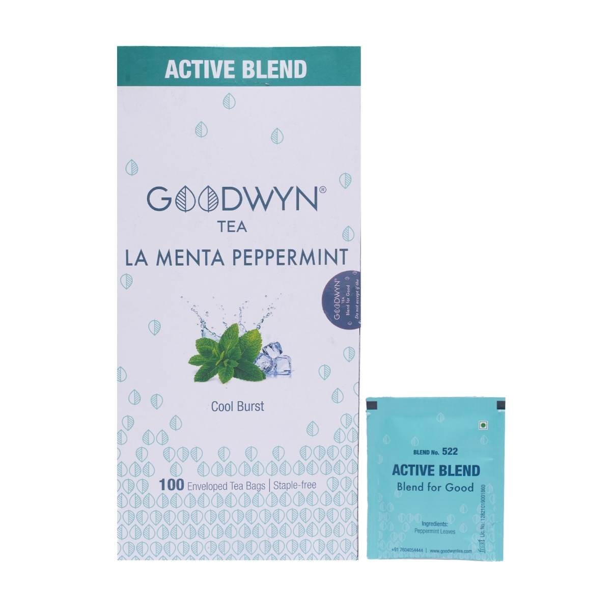 uk71ElLHeVxhL-2.jpg Goodwyn Peppermint Tea, Herbal Tea to Refresh and Rejuvenate, 100 Tea Bags - Fast UK Delivery - Image 1