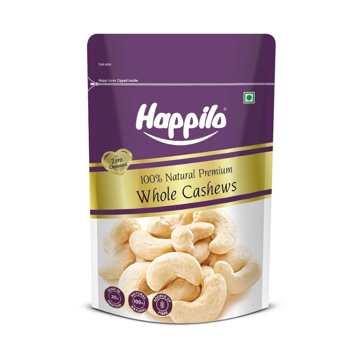 uk71ErxZ5BvQL-1-1.jpg Happilo 100% Natural Premium 200g Whole Cashews | Whole Crunchy Cashew | Premium Kaju nuts | Nutritious & Delicious | Gluten Free | Source of Minerals & Vitamins - Fast UK Delivery - Image 1