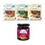 Diabliss Millet, Chia Seeds, Moringa Leaf Cookies 120g Box & Mixed Fruit Jam 225g Bottle Combo Pack - Low Glycemic Index (GI) Diabetic Friendly