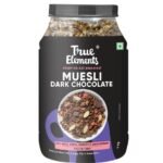 True Elements Dark Chocolate Muesli 1kg | Nuts & Berries Muesli | 13g Clean Protein | 13% Millet | Cereal for Breakfast | Gluten Free Breakfast - Fast UK Delivery