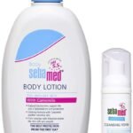 SebaMed Baby Body Lotion, For All Skin Types, 400 ml & Sebamed Clear Face Foam, 50ml - Fast UK Delivery
