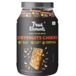 True Elements Dry fruit Chikki 700g (Pack of 35) - Made with Peanuts, Almonds, Cashews & Pista | Gajak with Jaggery Powder | 24% Less Sugar - Fast UK Delivery