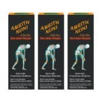 Amrith Noni Artho Plus 750ml | Organic Hand Picked Noni | Ayurvedic Pain Relief | Effective for Joint Health Support & Mobility| Strengthens the Muscle | - Pack of 3