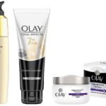 Olay Total Effects Serum &Olay Night Cream Natural Aura Nourishing Repair Cream,50g&Olay Face Wash Total Effects 7 in 1 Exfoliating Cleanser - Fast UK Delivery