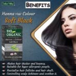 INDUS VALLEY 100% Organic Henna Hair Color (Soft Black)-100 g Pack of 1 - Fast UK Delivery - Image 6