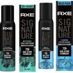 Axe Signature Champion Long Lasting No Gas Body Deodorant For Men 200 ml & Axe Signature Mysterious No Gas Deodorant Bodyspray For Men 154 ml Combo - Fast UK Delivery