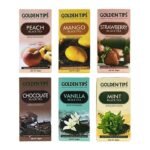 Golden Tips Unique Ensemble of Six Different Flavored Black Teas Gift Box (150 Gram-75 Cups) - Fast UK Delivery