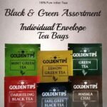 Golden Tips-Tea Bags 100% Pure Indian Black & Green Assortment Individual Tea Bags | 24 Tea Bags | 48 Grams - Fast UK Delivery