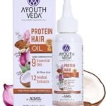 Ayouthveda Protein Hair Oil For Healthy Hair | Blend of Essential Oil & 12 Herbal Extracts | Strengthen The Roots & Makes Hair Shiny | A Non Sticky Formula For Dandruff Control (Pack of 1-100ml each) - Fast UK Delivery