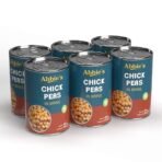 Abbie's Chick Peas 2400 g (400 g X 6 units) | Precooked Chickpeas Best For Indian Curry, Salad, Boiled | Ready To Eat & Ready To Cook Chickpeas (Set of 6) - Fast UK Delivery