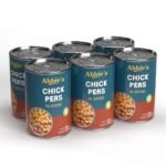 Abbie's Chick Peas 2400 g (400 g X 6 units) | Precooked Chickpeas Best For Indian Curry, Salad, Boiled | Ready To Eat & Ready To Cook Chickpeas (Set of 6) - Fast UK Delivery