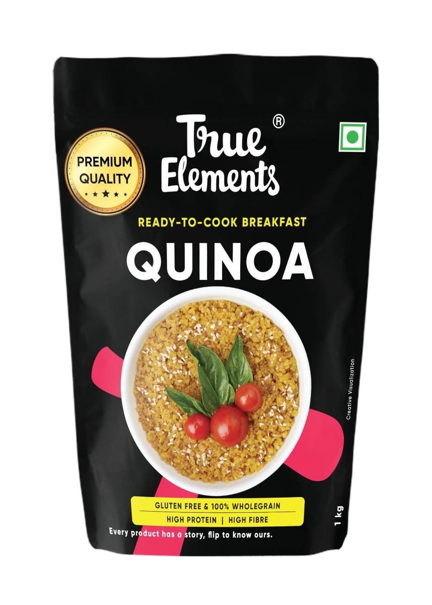 uk71IHF8bGUL-1.jpg True Elements Quinoa 1kg - Gluten Free Breakfast | High Protein and Fibre | Quinoa Seeds | 100% Wholegrain Cereal | Quinoa Seeds | Diet food for Weight Management - Fast UK Delivery - Image 1