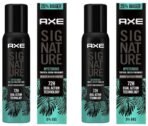 AXE Signature Mysterious Tropical Green No Gas Deodorant Bodyspray For Men 154 Ml (Pack Of 2) - Fast UK Delivery