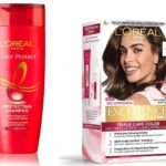 L'Oreal Paris Excellence Creme Hair Color, 72ml+100g - 5 Light Brown/Natural Brown & Color Protect Shampoo, 175ml (With 10% Extra) - Fast UK Delivery