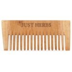 Just Herbs Handmade Wooden Neem Comb for Hair Growth and Hairfall Control for Men & Women - Fast UK Delivery