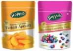 Happilo Premium Turkish Apricots, 200g + Happilo Premium Dried Whole Blueberry Cranberry Duet, 200g - Fast UK Delivery