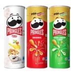 Kellogg's Pringles Potato Chips Combo, 316 grams | Combo of Original (107g) + Sour Cream & Onion (107g) + Pizza (102g) | Crispy Snack for Movie Night & Sports Binging | On-the-Go Can - Fast UK Delivery
