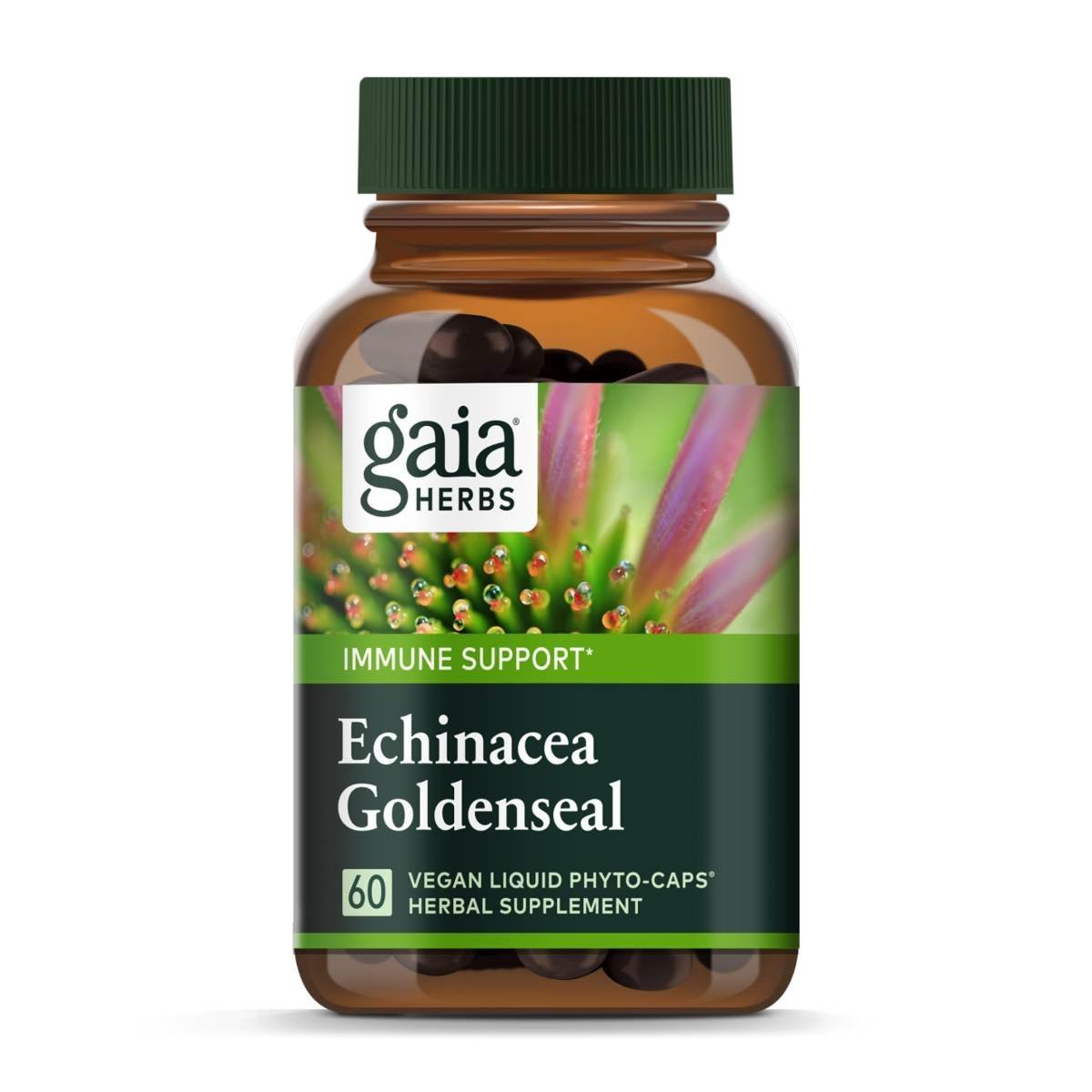 uk71Js9E1XDUL-1.jpg Gaia Herbs, Echinacea Goldenseal, 60 Vegan Liquid Phyto-Caps - Fast UK Delivery - Image 1