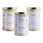 ISVARA TEA BUNDLES | Immunity Teas (Pack of 3 tea tins) | Coral Glow - Citrusy black tea, Kashmiri Kahwah, The Royal Brew - Rose green tea | 130gm - Fast UK Delivery