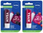 NIVEA Lip Balm, Fruity Blackberry Shine, 4.8g And NIVEA Lip Balm, Fruity Cherry Shine, 4.8g - Fast UK Delivery