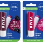 NIVEA Lip Balm, Fruity Blackberry Shine, 4.8g And NIVEA Lip Balm, Fruity Cherry Shine, 4.8g - Fast UK Delivery