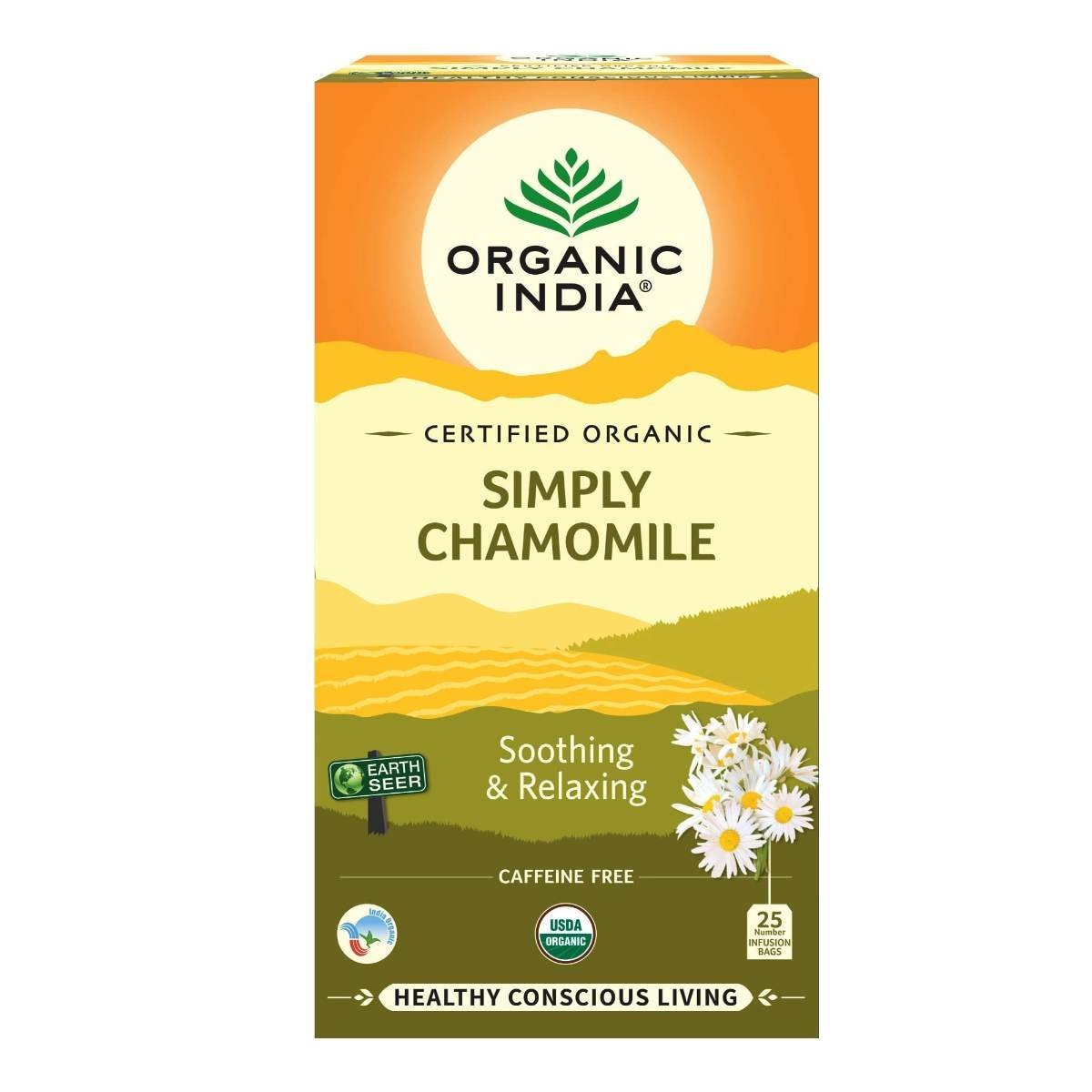 uk71KG-B1vtpL.jpg Organic India Simply Chamomile 25 Tea bags (Pack of 1) - Image 1
