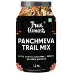 True Elements Mixed Dry Fruits Panchmeva 1.2kg - Fasting Special - Trail Mix | Premium Dry Fruits | Almonds, Cashews, Dates, Raisins, Black Currant | Dry Fruits Mix | Healthy Snacks | Festive Snacking | Diwali Gifting - Fast UK Delivery