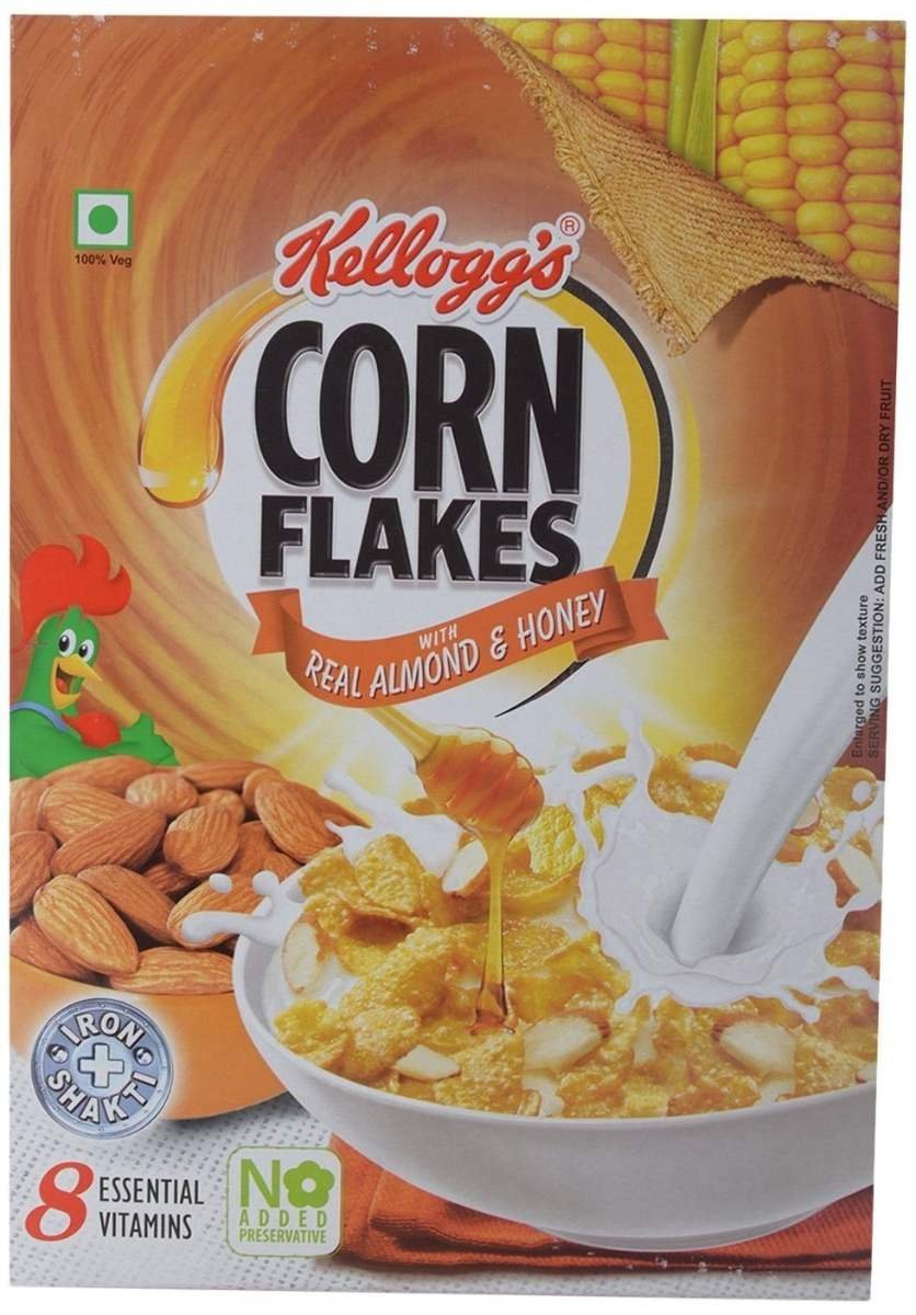 uk71KPTqsHztL-1-1.jpg Kellogg's Cornflakes with Real Almond and Honey, 650g - Fast UK Delivery - Image 1