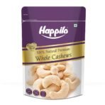 Happilo 100% Natural & Crunchy Premium Whole Cashews 1kg, Nutritious & Delicious Nuts, Signature Plain, High Fiber, Rich In Protein Dry Fruit - Fast UK Delivery