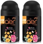 Godrej aer Matic Refill - Automatic Room Fresheners | Alive | 2200 Sprays Guaranteed | Lasts up to 60 days (225ml) (Pack of 2) - Fast UK Delivery