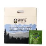 Shunya India Butterfly Pea/Blue Pea Tea Tisane (20 Tea Bags, 3g Each) - Herbal Infusion Tea Tisane Natural Antioxidant, Support Immunity, Caffeine Free - Fast UK Delivery