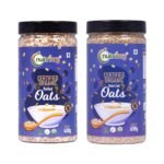 Nutriorg Organic Rolled & Steel Cuts Oats 1050g (Combo of 2) | Weight Management | High Fiber Protein Rich Oats - Fast UK Delivery